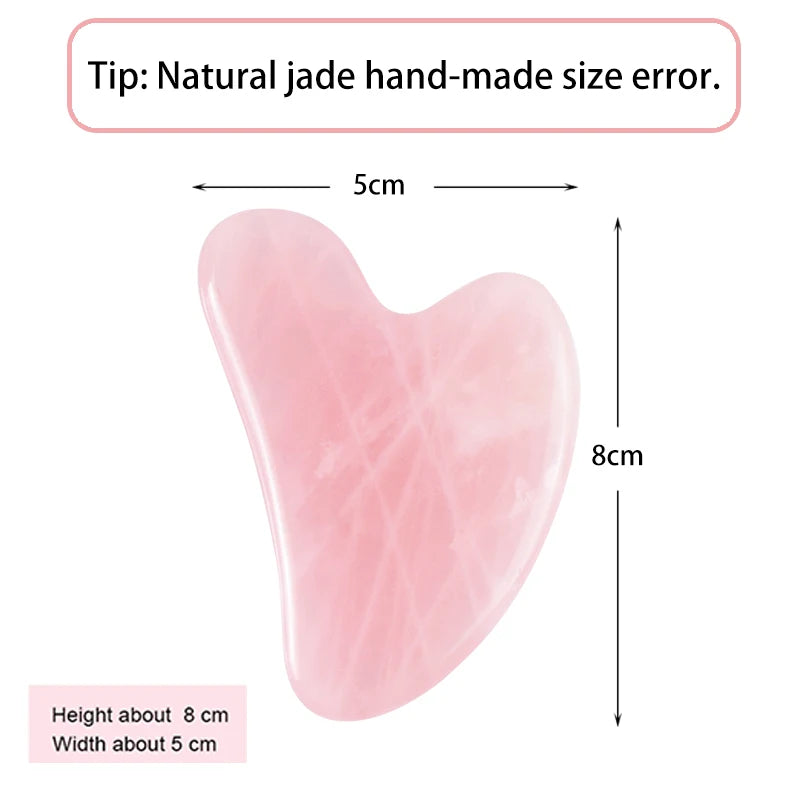 Natural Jade Gua Sha Facial Massage Tool – Face & Neck Scraping Stone for Skin Care & Relaxation