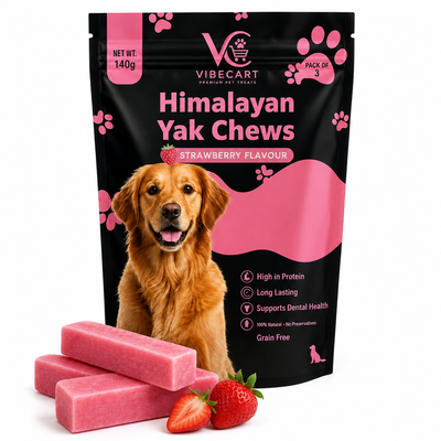 Himalayan Yak Chews for Dogs - Strawberry Flavour
