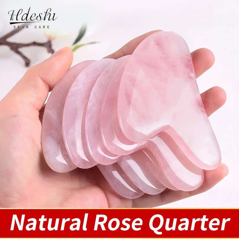 Natural Jade Gua Sha Facial Massage Tool – Face & Neck Scraping Stone for Skin Care & Relaxation