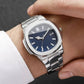 Fashion Square Men Business Watches Luxury Stainless Steel Strap Quartz Watch with Calendar For Mens Clock（Without Box）