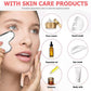 Ice Face Roller Facial Skincare Ice Roller Set, Stainless Steel Facial Roller Gua Sha Face Tool Face Massage Roller Mold Cube