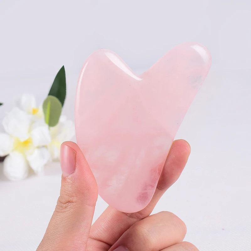 Natural Jade Gua Sha Facial Massage Tool – Face & Neck Scraping Stone for Skin Care & Relaxation