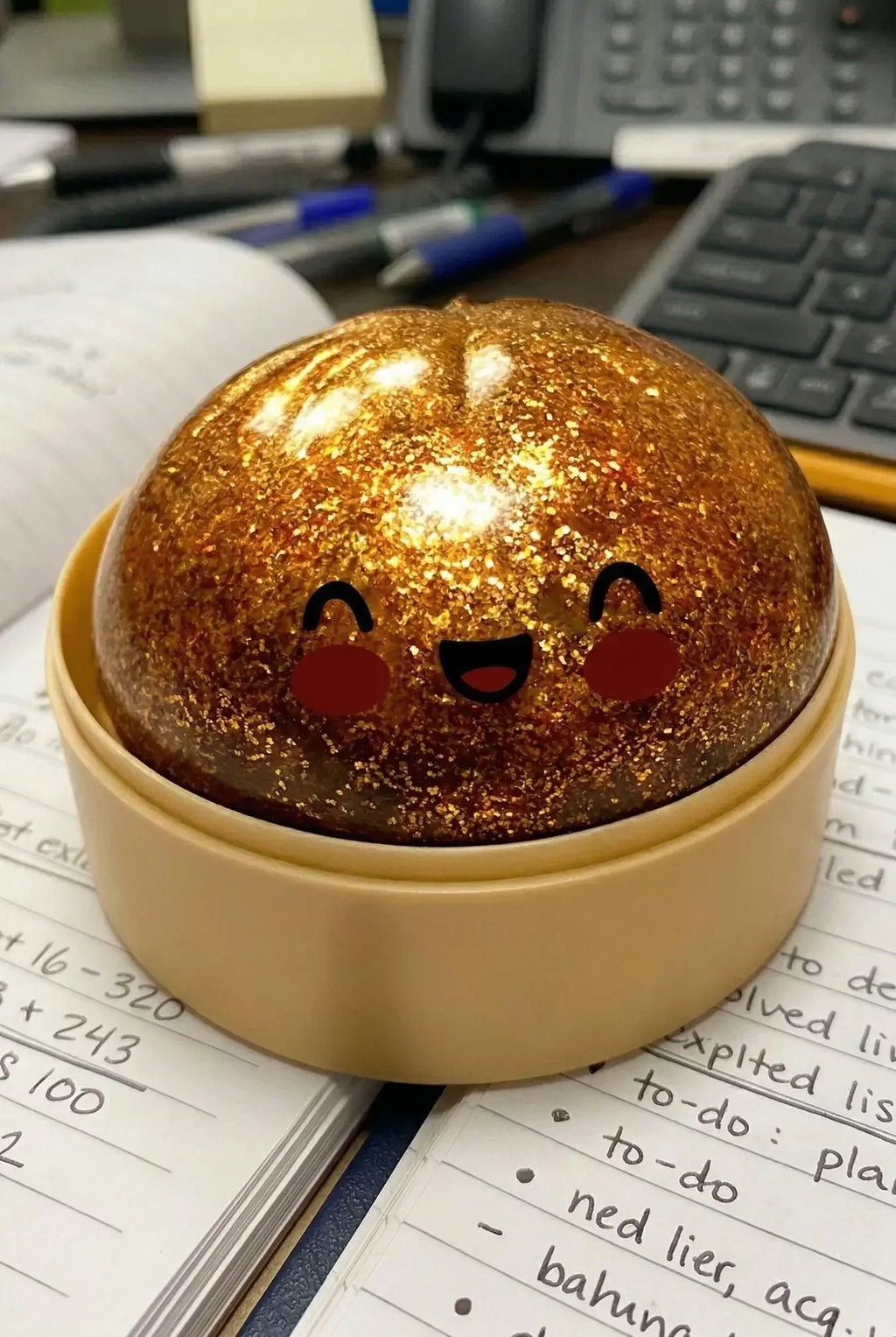 Viral Dumpling Squishy Gold Glitter Hidden Edition Slow Rising Stress Relief Soft Sensory Squeeze Toy Fidget Gift for Kids Adult
