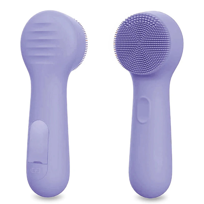 Facial and nasal blackhead cleaner, silicone facial cleansing brush, facial vibration massage, USB charging facial brush