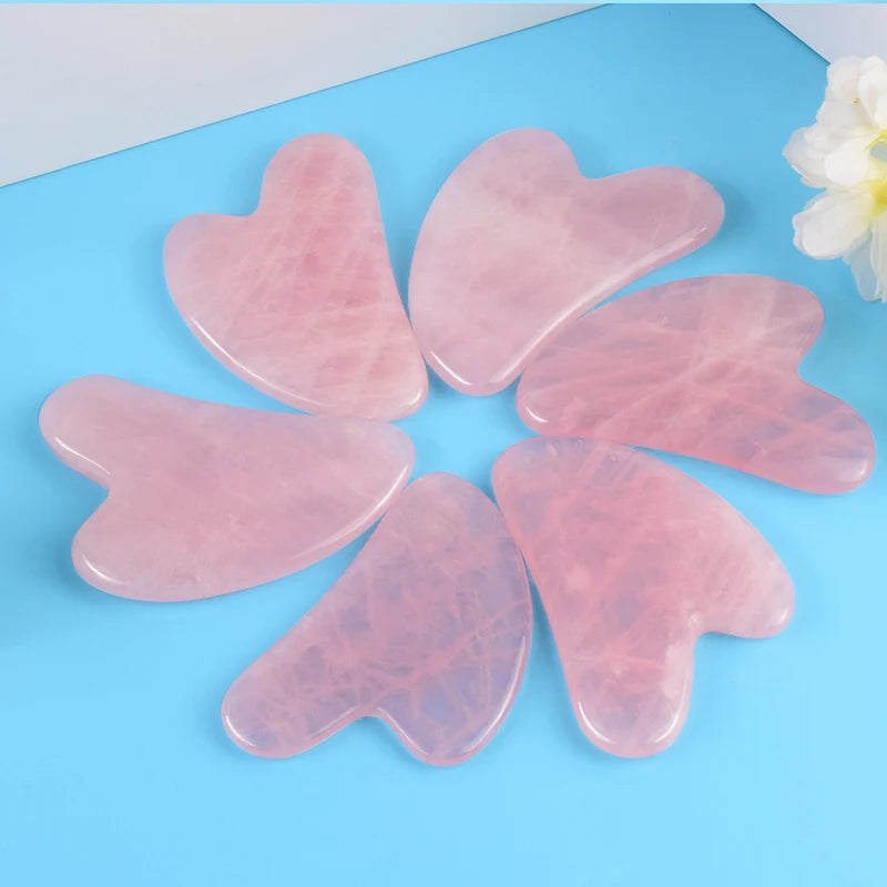 Natural Jade Gua Sha Facial Massage Tool – Face & Neck Scraping Stone for Skin Care & Relaxation